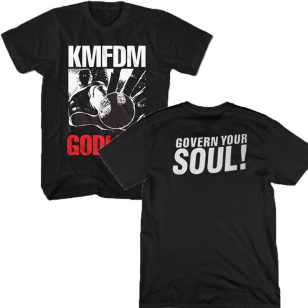 Kmfdm Godlike Rock Band T-Shirt 2 Sided Industrial Metal Fan Gift Graphic Tee